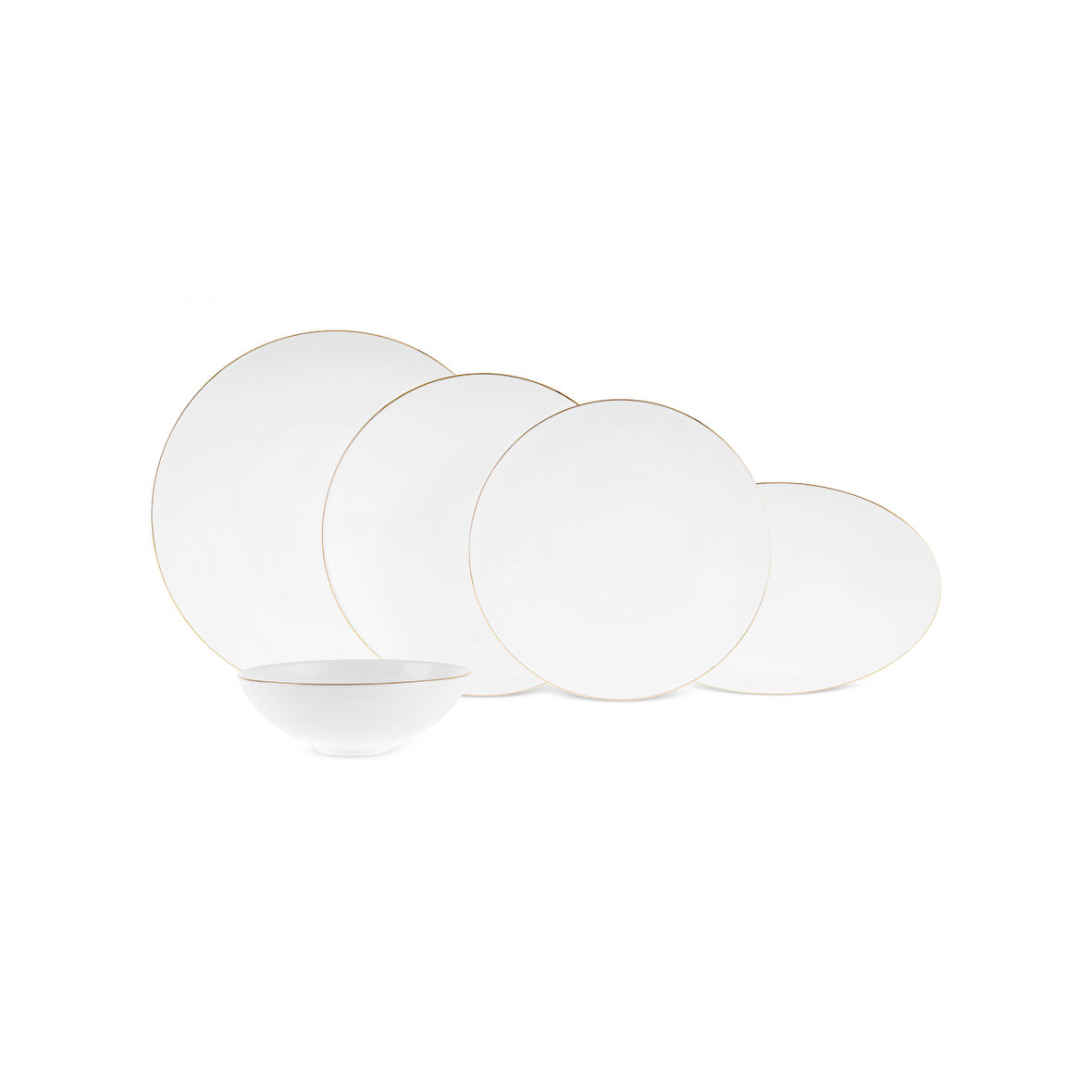 Karaca Fine Pearl Extra Chanak 55 Parça 12 Kişilik Yemek Takımı Gold