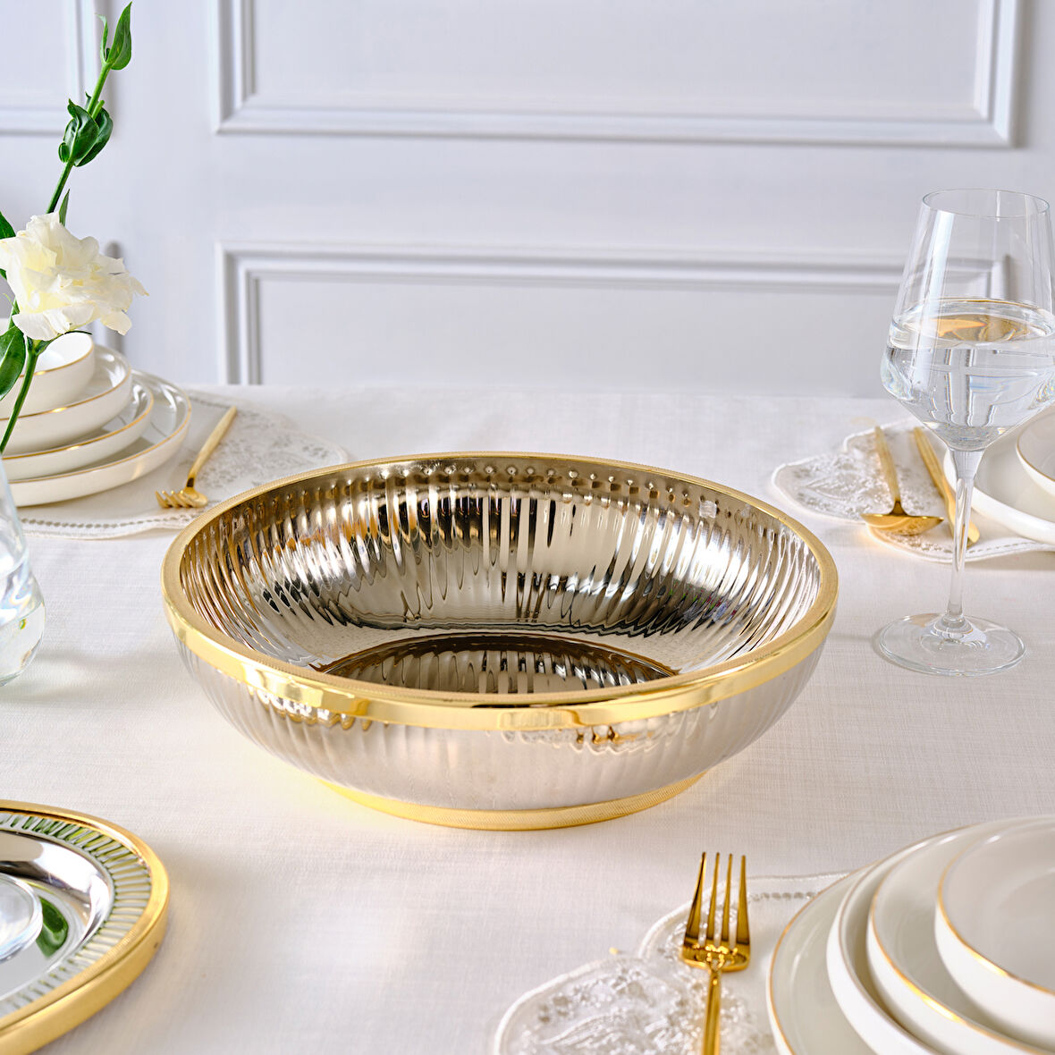 Karaca Ring Dekoratif Meyvelik Gold 8x28 cm