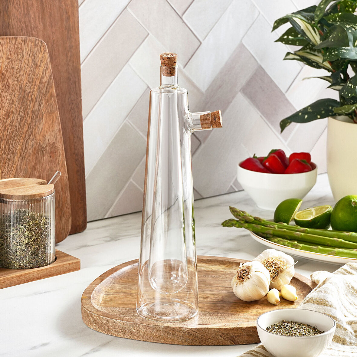 Karaca Sierra Cam Yağdanlık ve Sirkelik 220 ml 