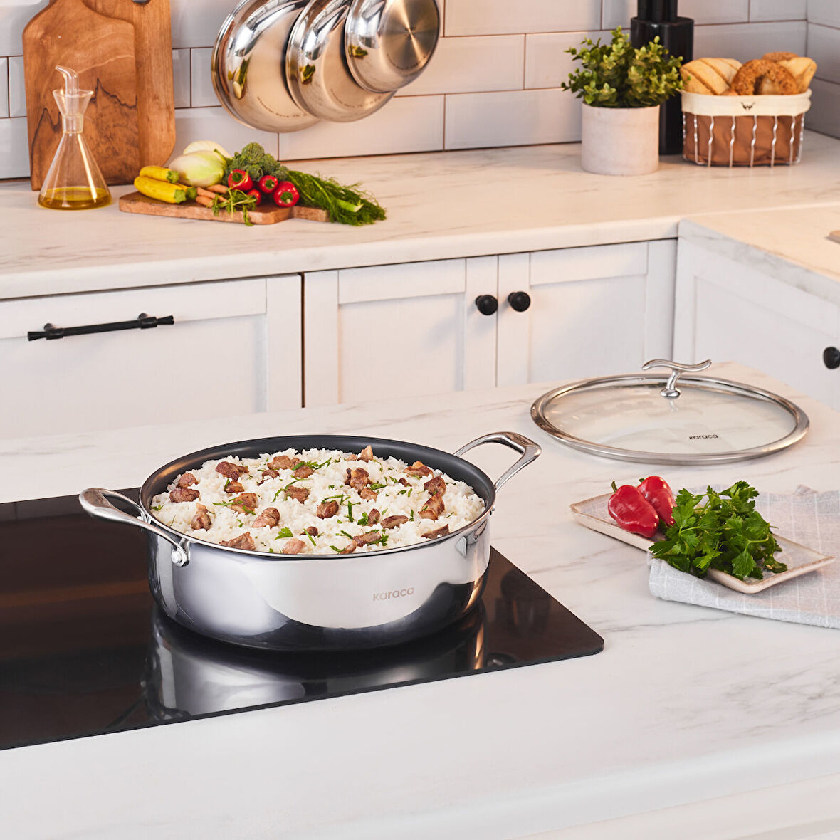 Karaca Plasma Steel 316+ 3Ply Karnıyarık Tencere 28 cm