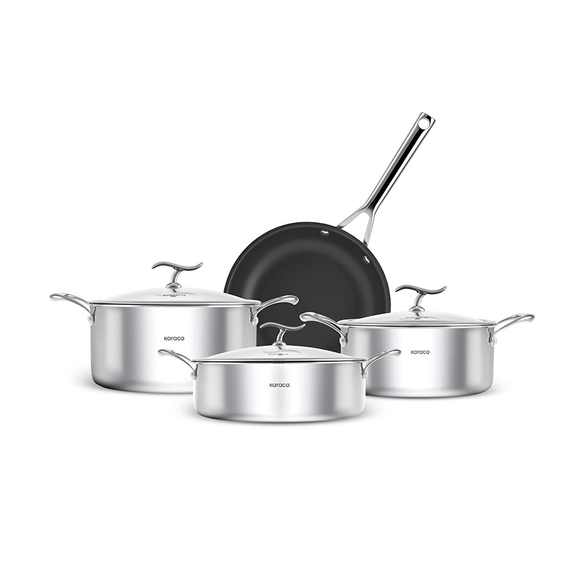 Karaca Plasma Steel 316+ 3Ply 7 Parça Tencere Seti