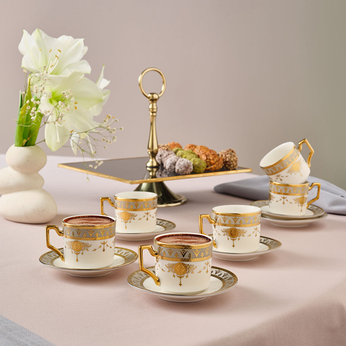 Karaca Tuğra 6 Kişilik Kahve Fincan Takımı 100 Ml 