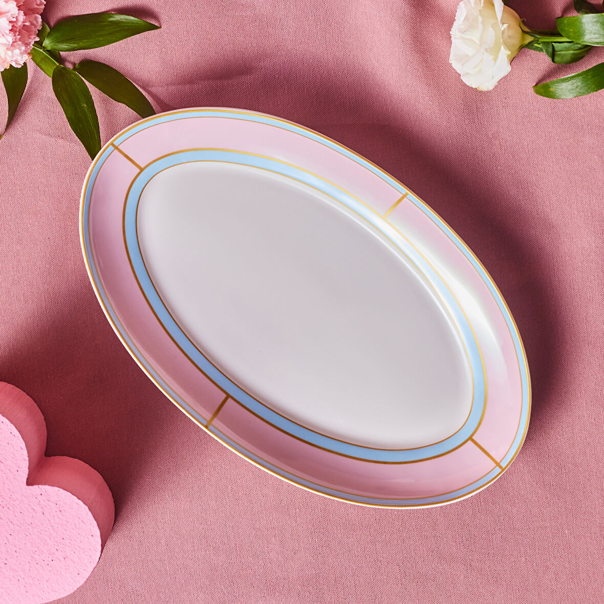 Karaca Talya Kayık Tabak 30 Cm Pembe