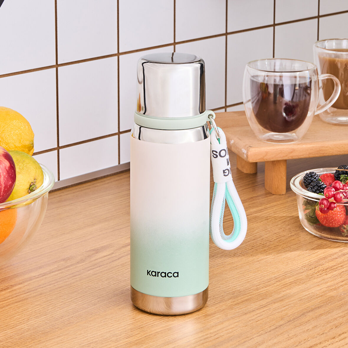 Karaca Inoxis Çelik Sızdırmaz Termos 550 Ml Mint