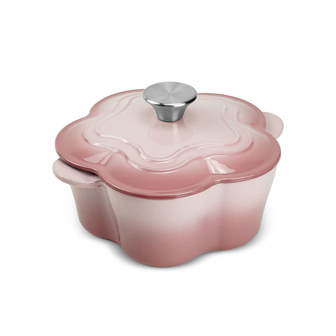 Karaca Flower Demir Döküm Tencere Pembe 20 cm