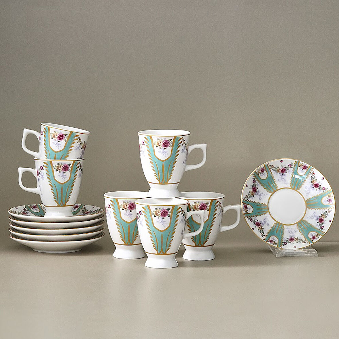 Karaca Dila 6 Kişilik Kahve Fincan Takımı 80 ml