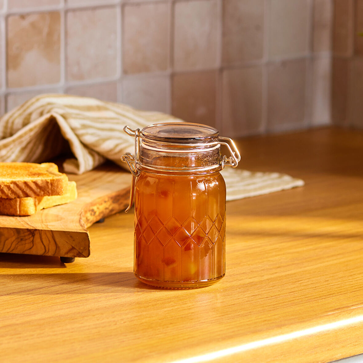 Karaca Storica Kilit Kapaklı Cam Kavanoz 230 ml 