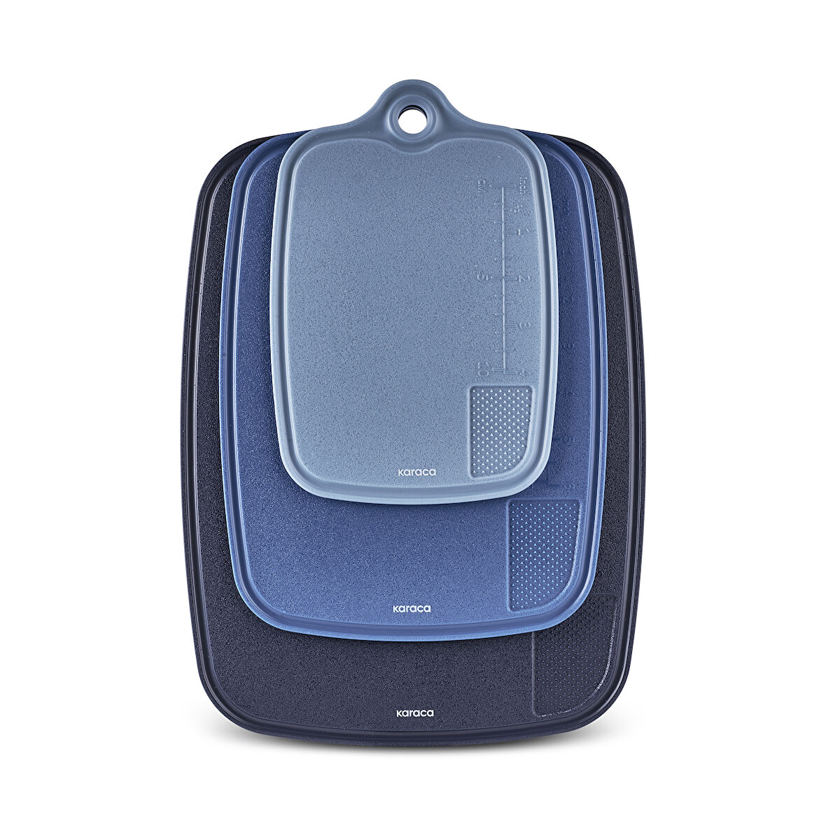 Karaca Triocut 3'lü Ölçülü Kesme Tahtası Mavi