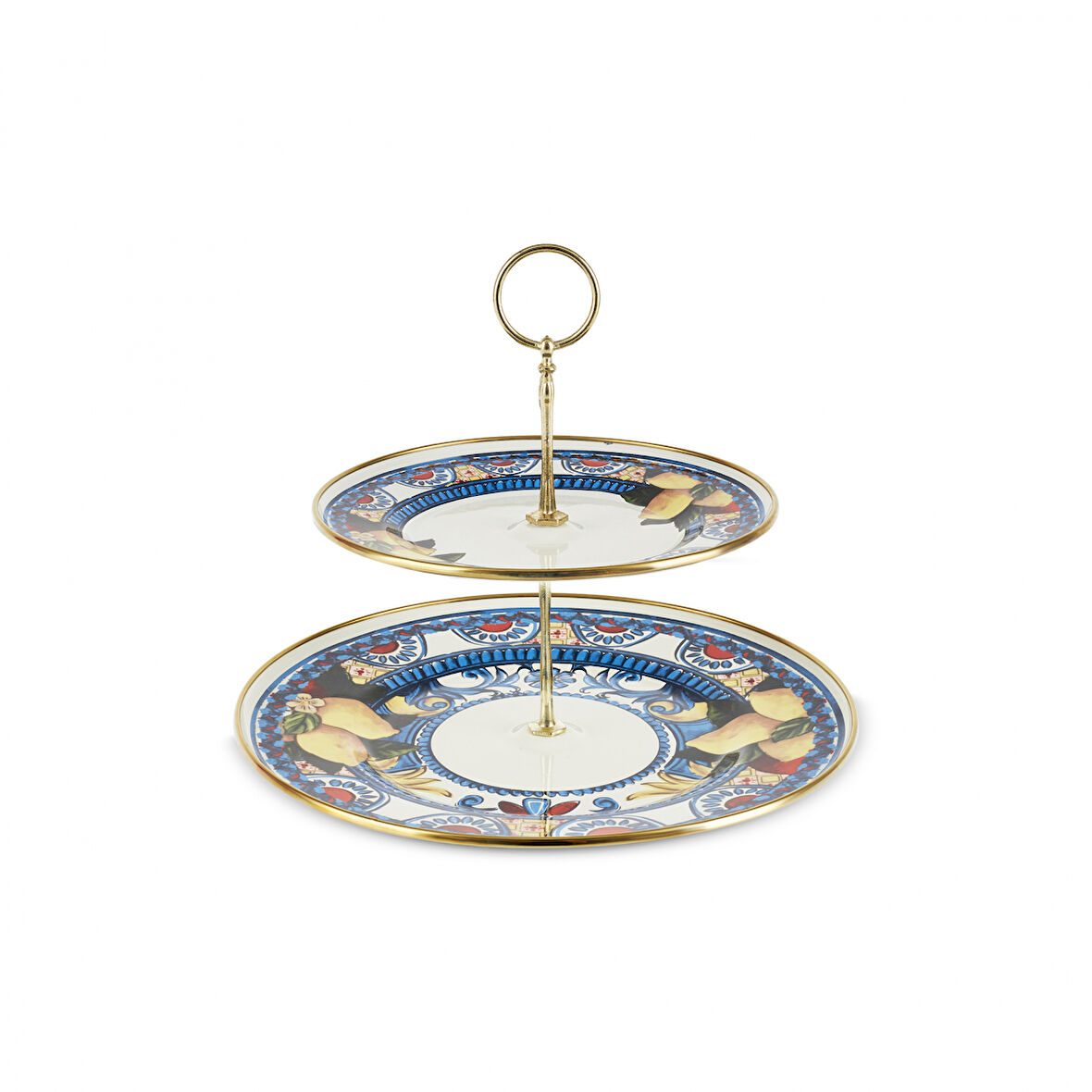 Karaca Amalfi Emaye Katlı Kurabiyelik 21x29 cm