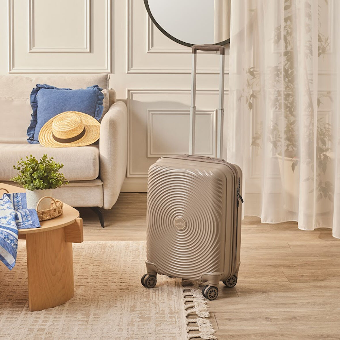 Karaca Container Vera Kabin Boy Valiz Bej