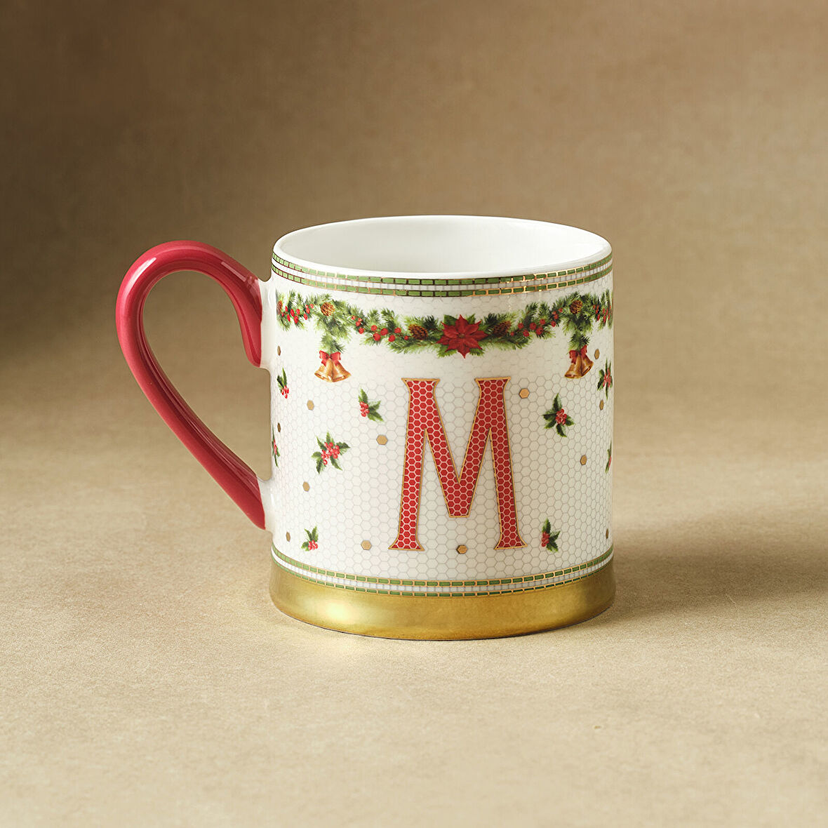 Karaca New Year Yılbaşı Petek M Harfli Kupa 330 ml