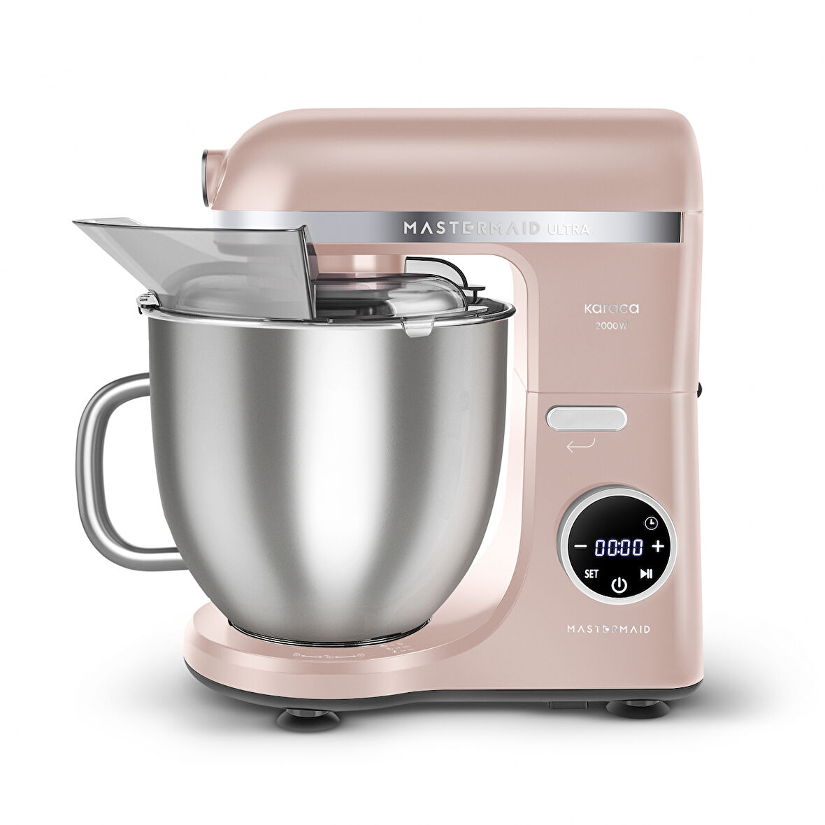 Karaca Mastermaid Chef Ultra D2000W Dijital Ekranlı Hamur Yoğurma Makinesi Pearly Pink 7L