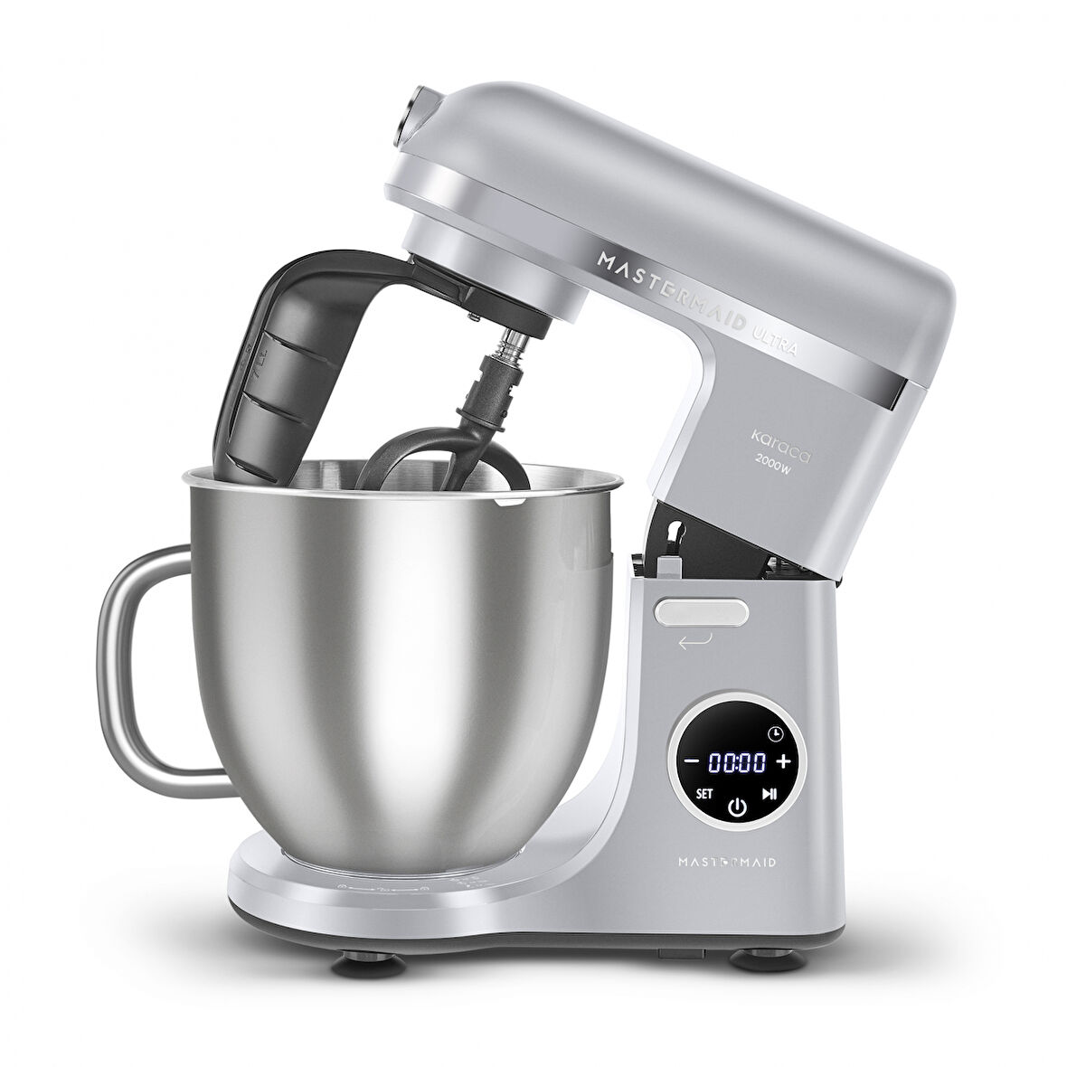 Karaca Mastermaid Chef Ultra D2000W Dijital Ekranlı Hamur Yoğurma Makinesi Silver 7L
