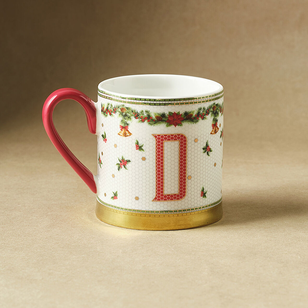 Karaca New Year Yılbaşı Petek D Harfli Kupa 330 ml