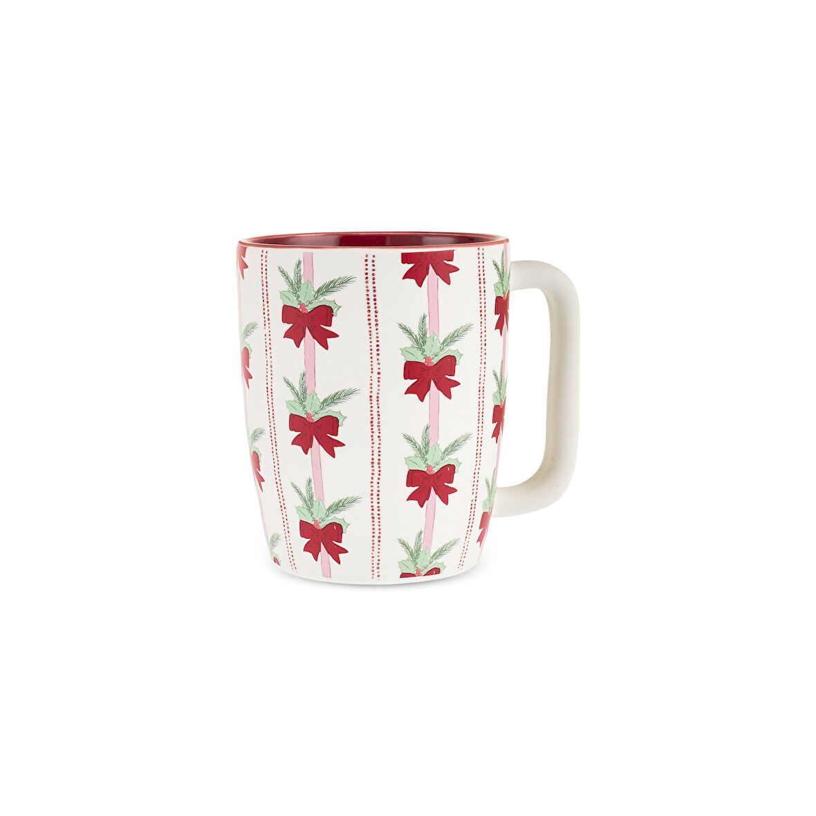 Karaca New Year Yılbaşı Red Bow Soft Touch Kupa 440 ml