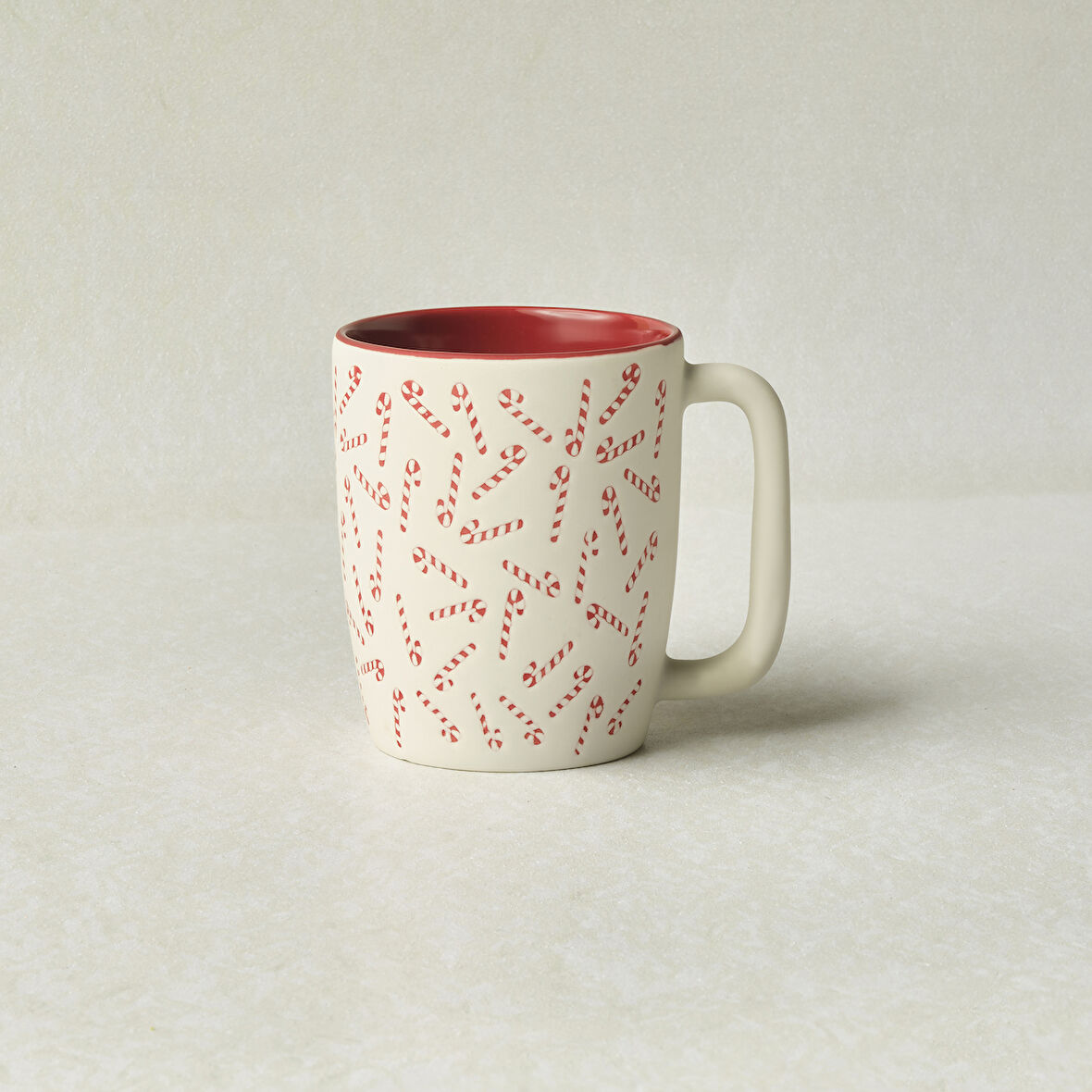 Karaca New Year Yılbaşı Candy Cane Soft Touch Kupa 440 ml