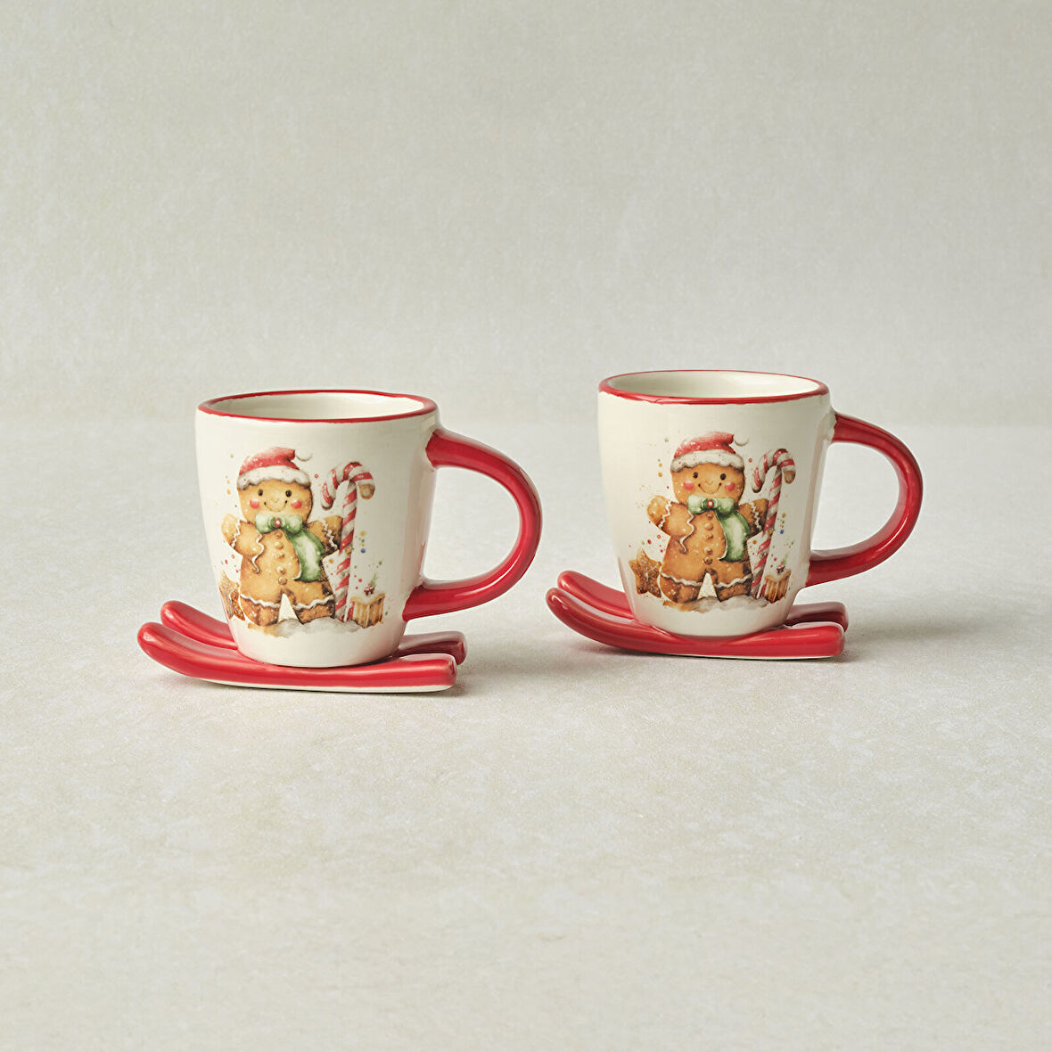 Karaca New Year Yılbaşı Sevimli Kurabiye Adam 2 Kişilik Kahve Fincan Takımı 80 ml