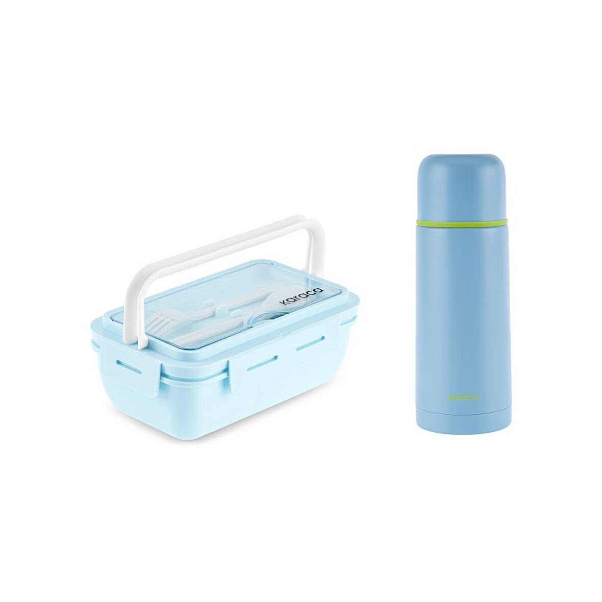 Karaca Ferby Sızdırmaz Termos ve Fusca Lunch Box Mavi