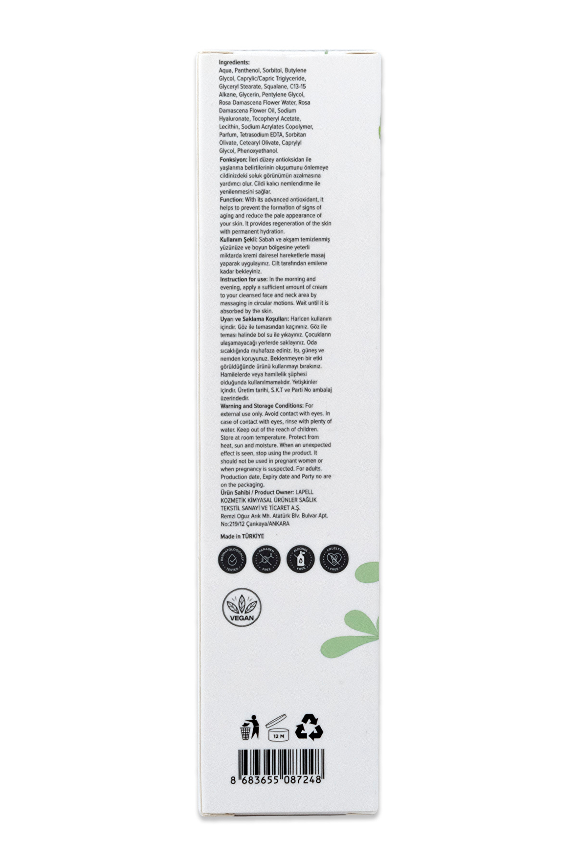 Youth And More Yaşlanma Karşıtı Ultra Nemlendirici Isparta Gülü ve Hyaluronic Acid İçeren Yüz Kremi 50 ml