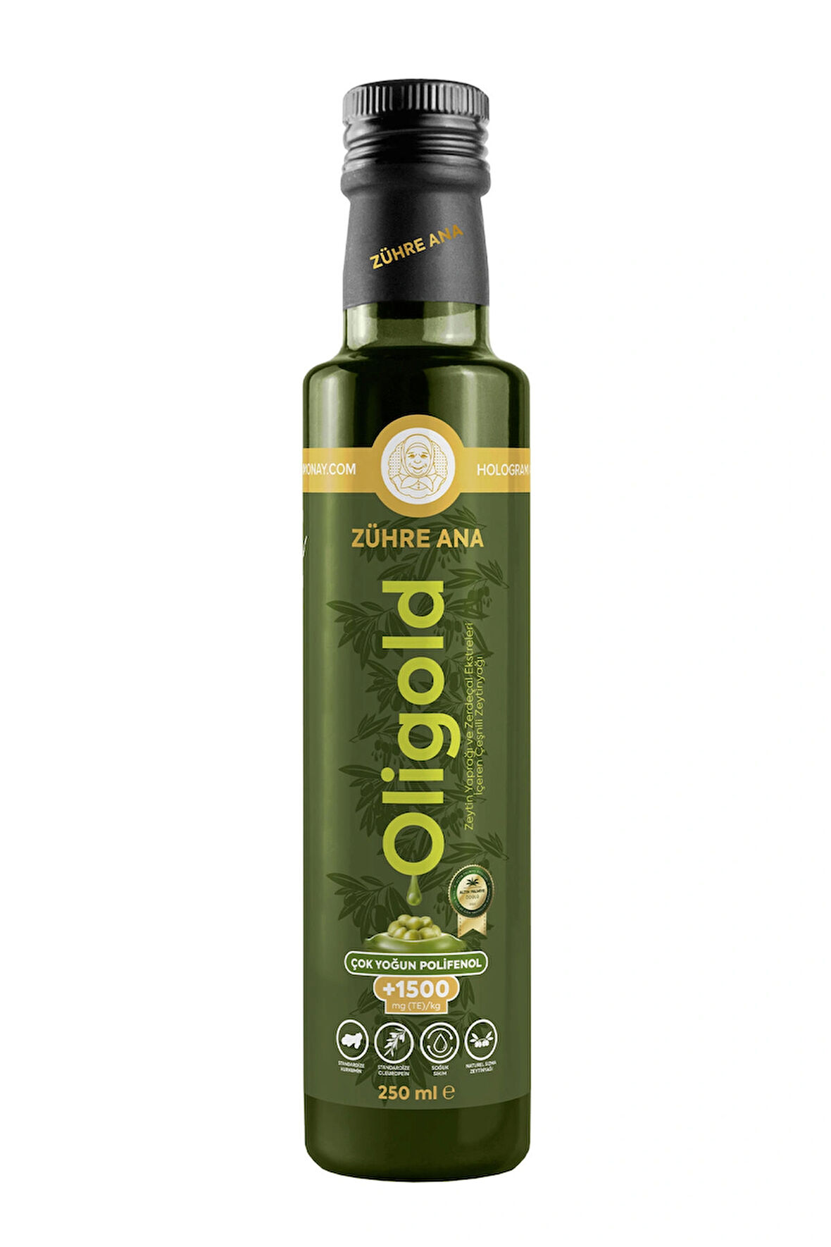 Oligold Soğuk Sıkım 1500 Ultra Yüksek Polifenollü Naturel Sızma Zeytinyağı 250 Ml