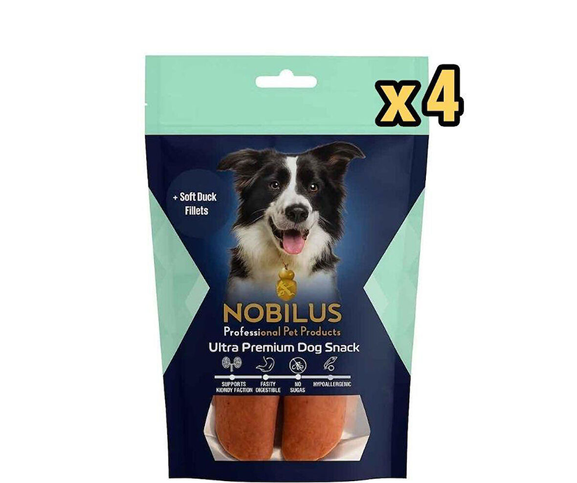 Nobilus Köpek Ödül Maması Ördekli Filote 80 Gr x 4 Adet