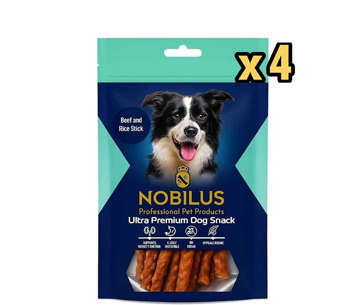 Nobilus Köpek Ödül Maması Biftekli Çubuklar 80 Gr x 4 Adet