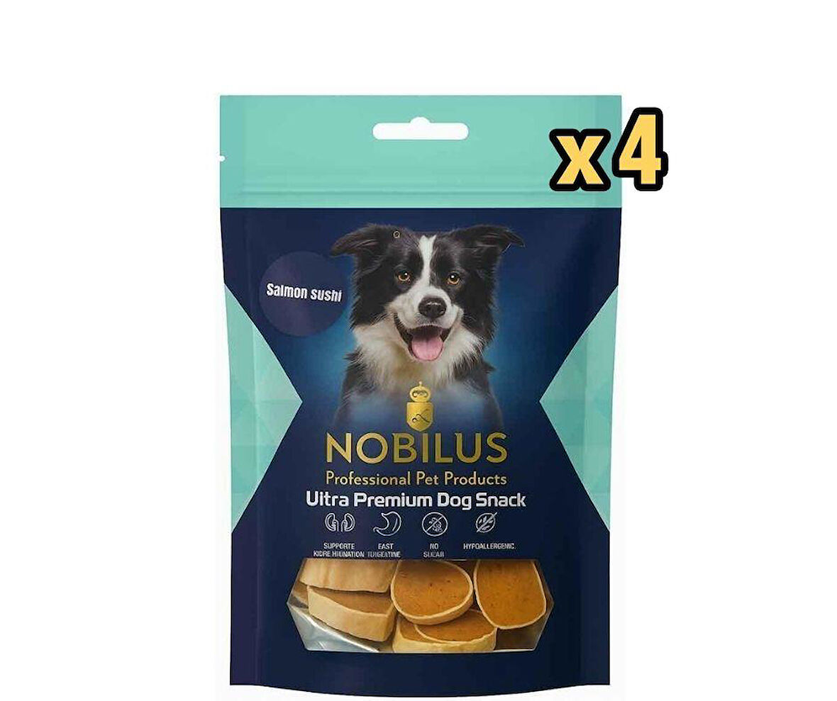 Nobilus Köpek Ödül Maması Somon Sushi 80 Gr x 4 Adet