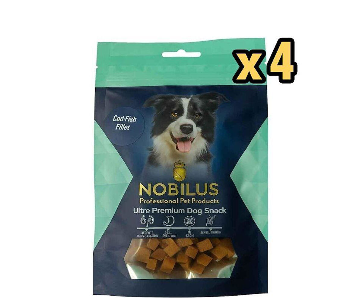 Nobilus Köpek Ödül Maması Morina Balığı Lezzet Küpleri 80 Gr x 4 Adet