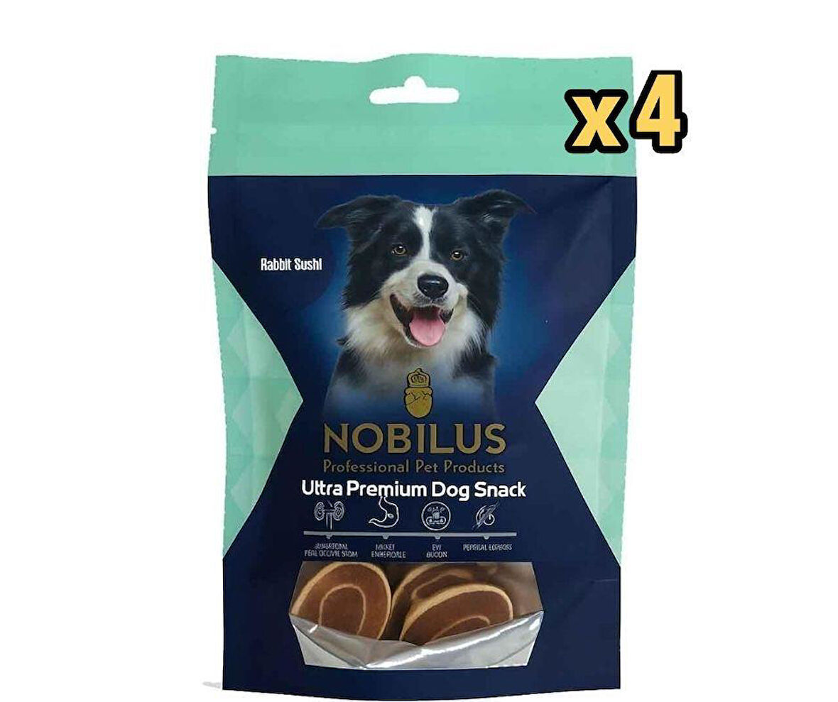 Nobilus Köpek Ödül Maması Tavşanlı Sushi 80 Gr x 4 Adet 