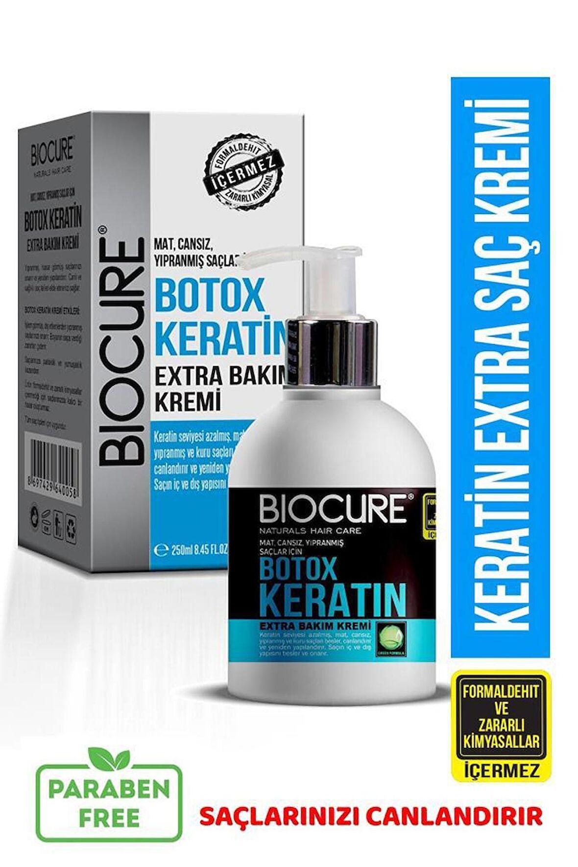 Biocure Botox Keratin Extra Bakım Saç Kremi 250 Ml.