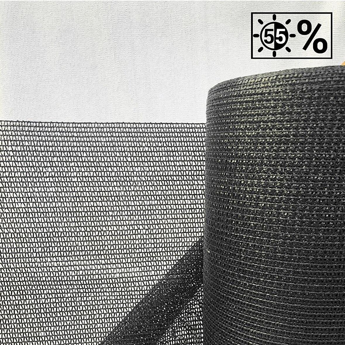 %55'lik Yeşil Gölgelik File - 2*50 METRE - Branda - Çit Filesi 