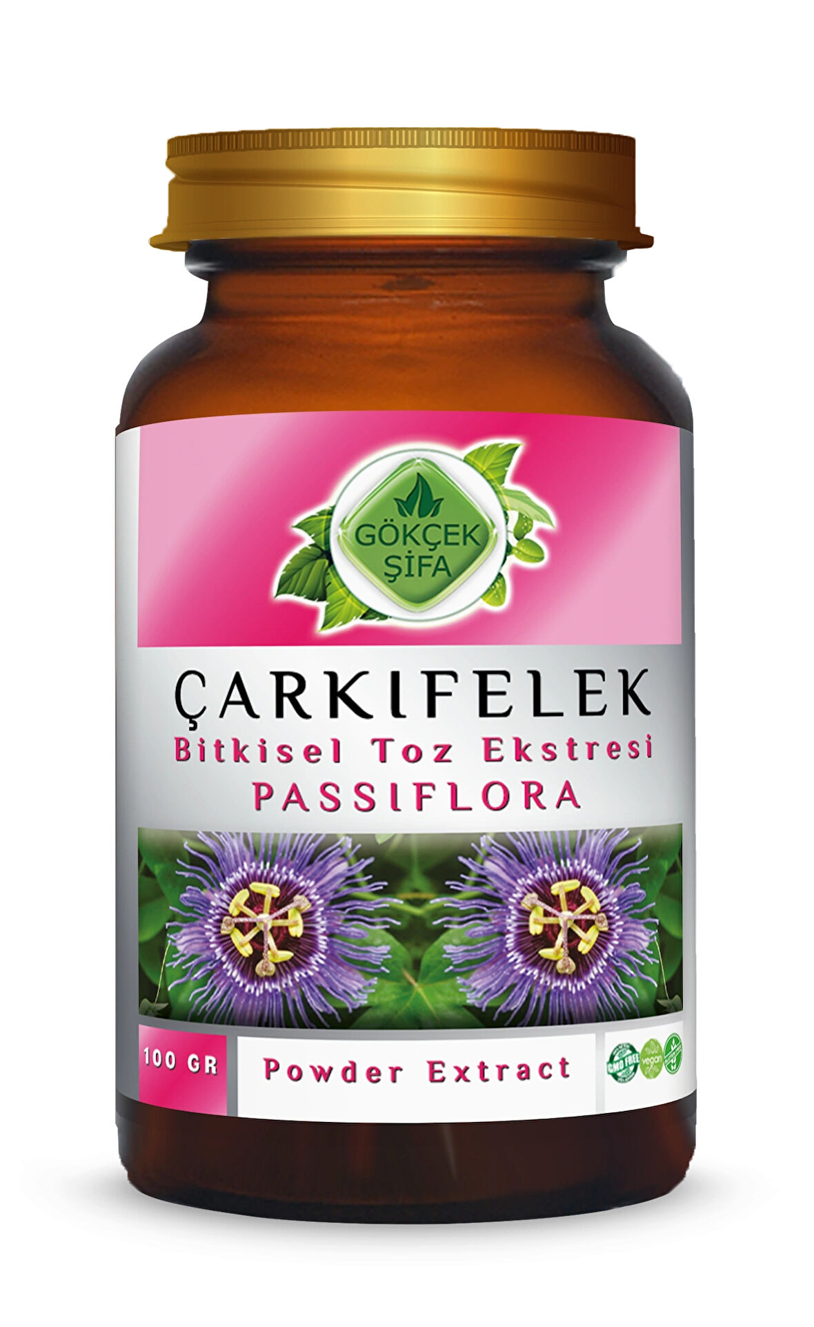 Passiflora (Çarkıfelek) Toz Ekstresi 100 Gr. Cam Kavanoz