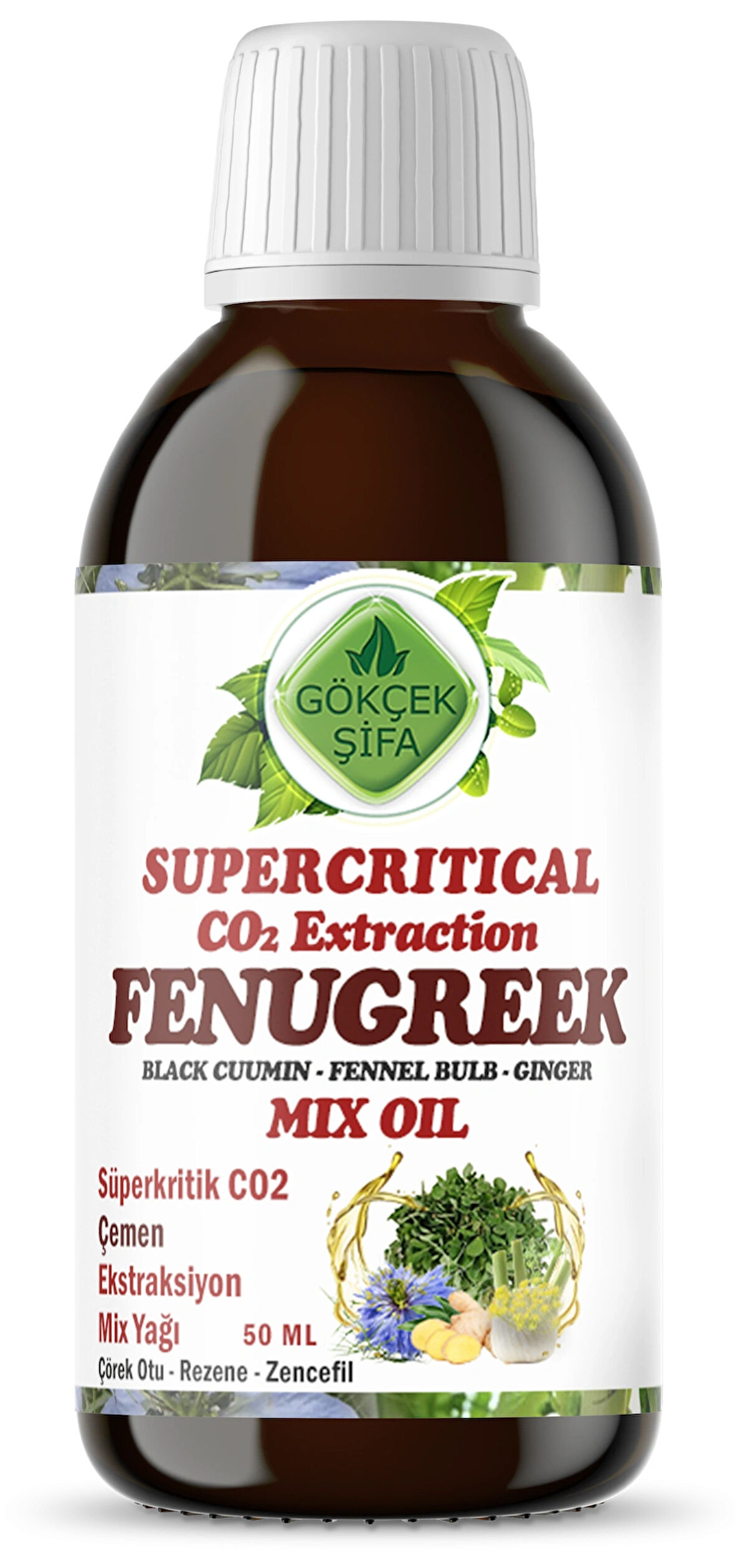 Çemen Süperkritik Mix Yağı 50 ml (FENUGREEK SUPERCRİTİCAL MİX OİL)