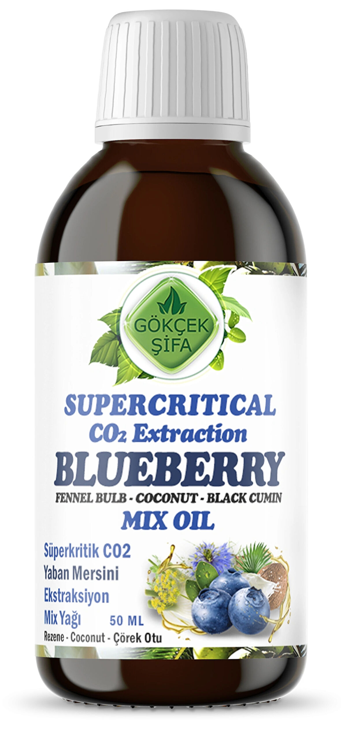 Yaban Mersini Süperkritik Mix Yağı 50 ml (BLUEBERRY SUPERCRİTİCAL MİX OİL)