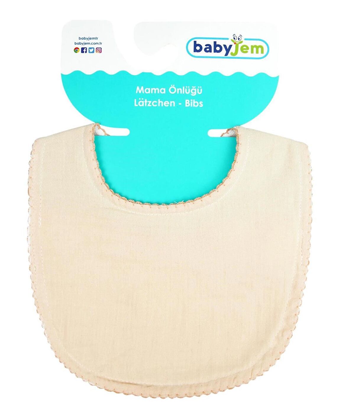 Babyjem Bürümcük Müslin Önlük Somon Art-811