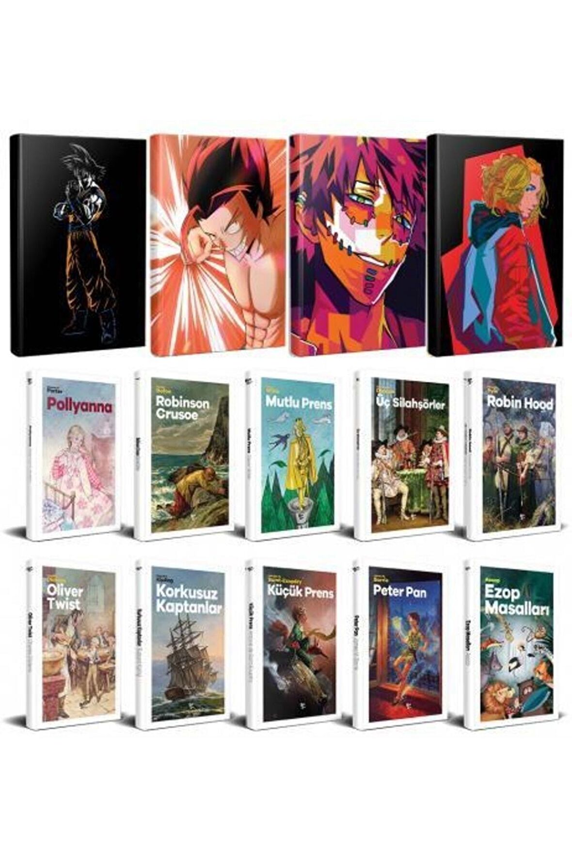 10 Du?Nya C?Ocuk Klasig?İ Ve 4 Anime Defter
-Set-1