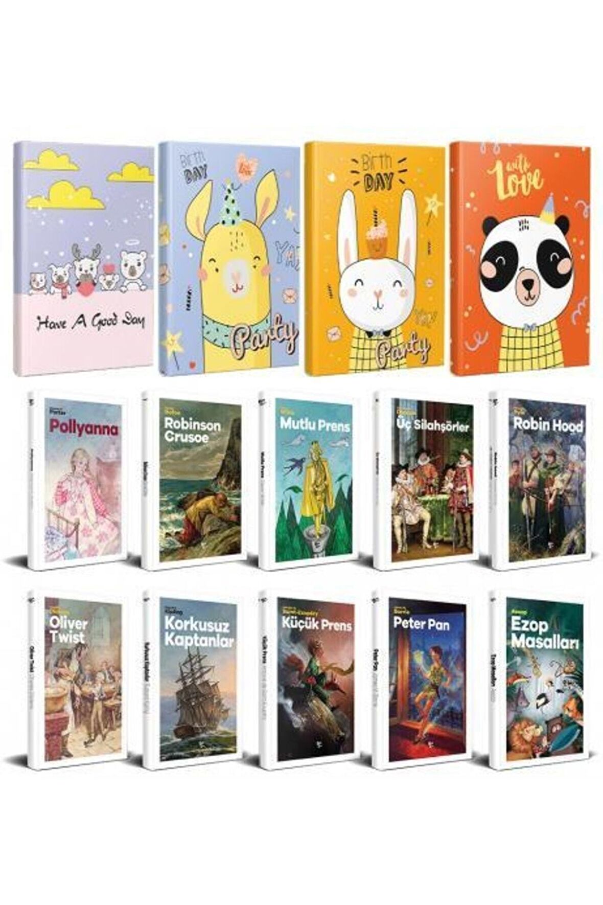 10 Du?Nya C?Ocuk Klasig?İ Ve 4 Çizgili Defter
-Set-1