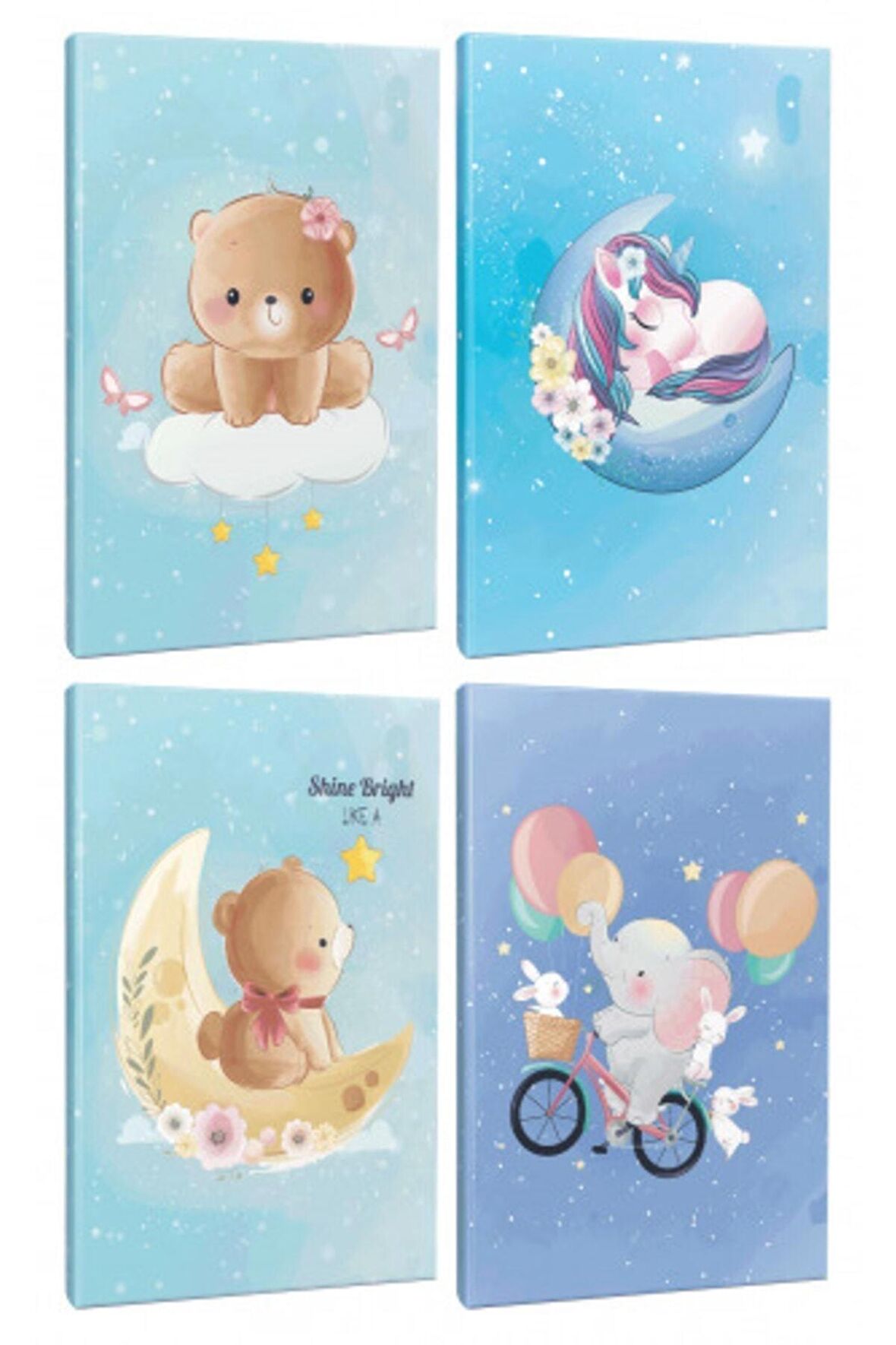 Mavi Düşler 4Lü 64 Sayfa Çizgili Defter Seti
-1