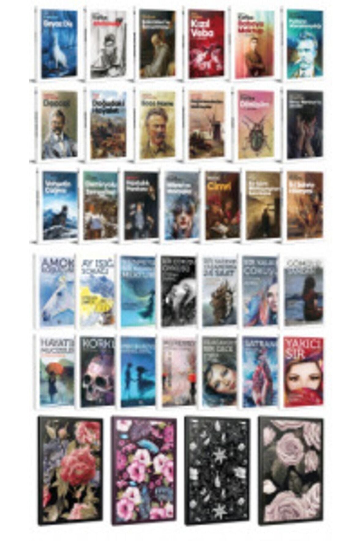 33 Dünya Klasiği Ve Çiçekli Çizgili Defter
Seti -1