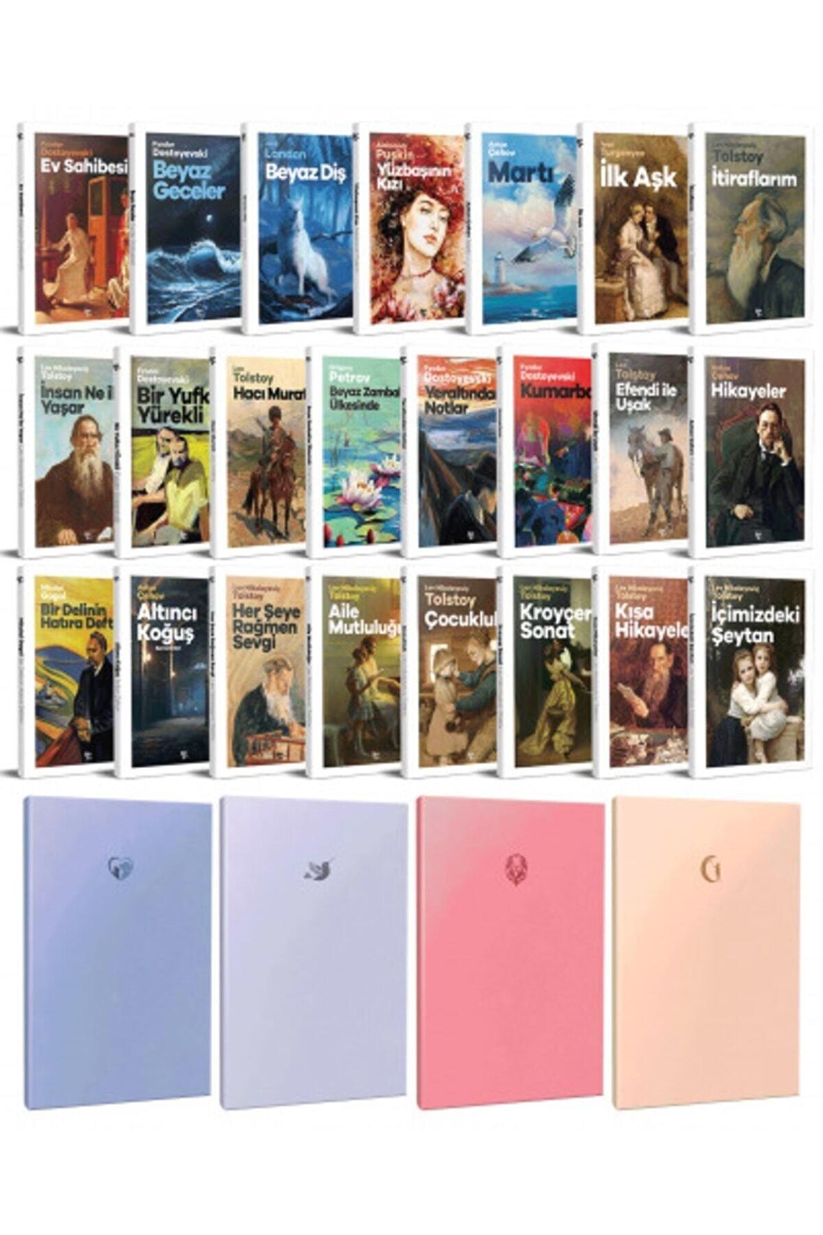 23 Dünya Klasiği Ve Pastel Çizgisiz Defter Seti
-1