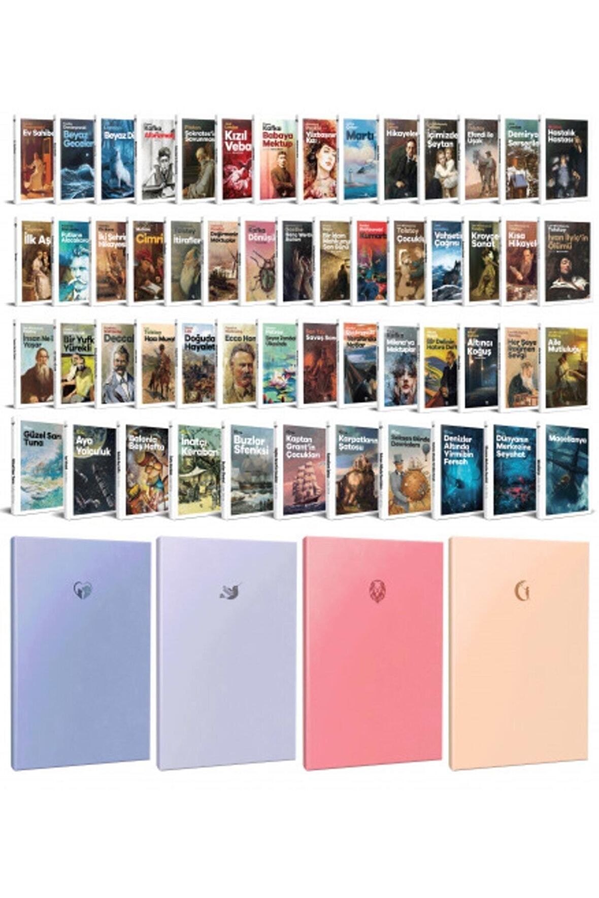 54 Dünya Klasiği Ve Pastel Çizgisiz Defter Seti
-1