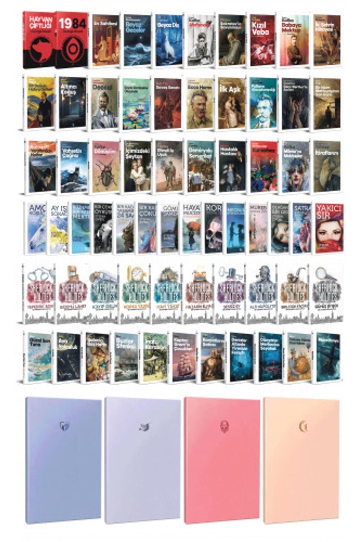 65 Dünya Klasiği Ve Pastel Çizgisiz Defter Seti
-1