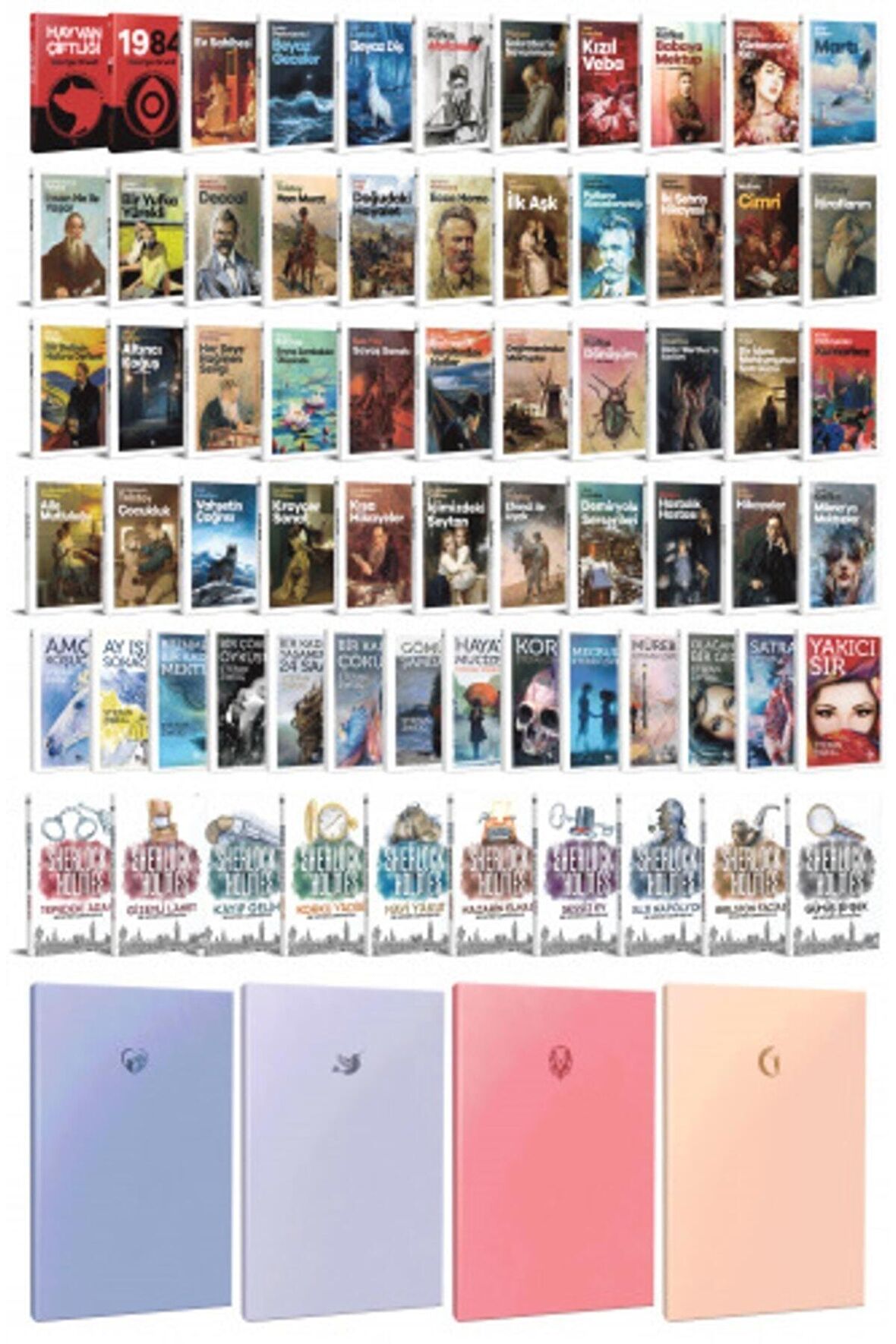 78 Dünya Klasiği Ve Pastel Çizgisiz Defter Seti
-1