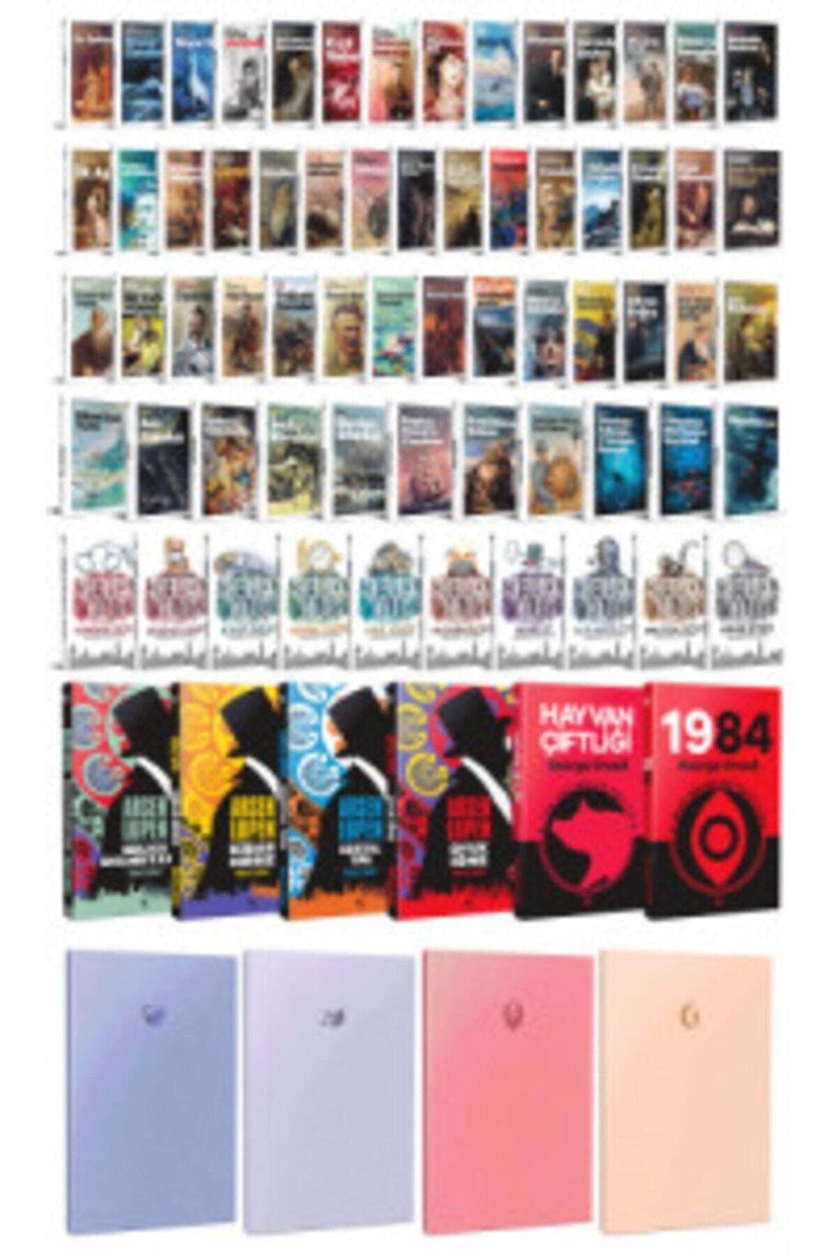 80 Dünya Klasiği Ve Pastel Çizgisiz Defter Seti
-1