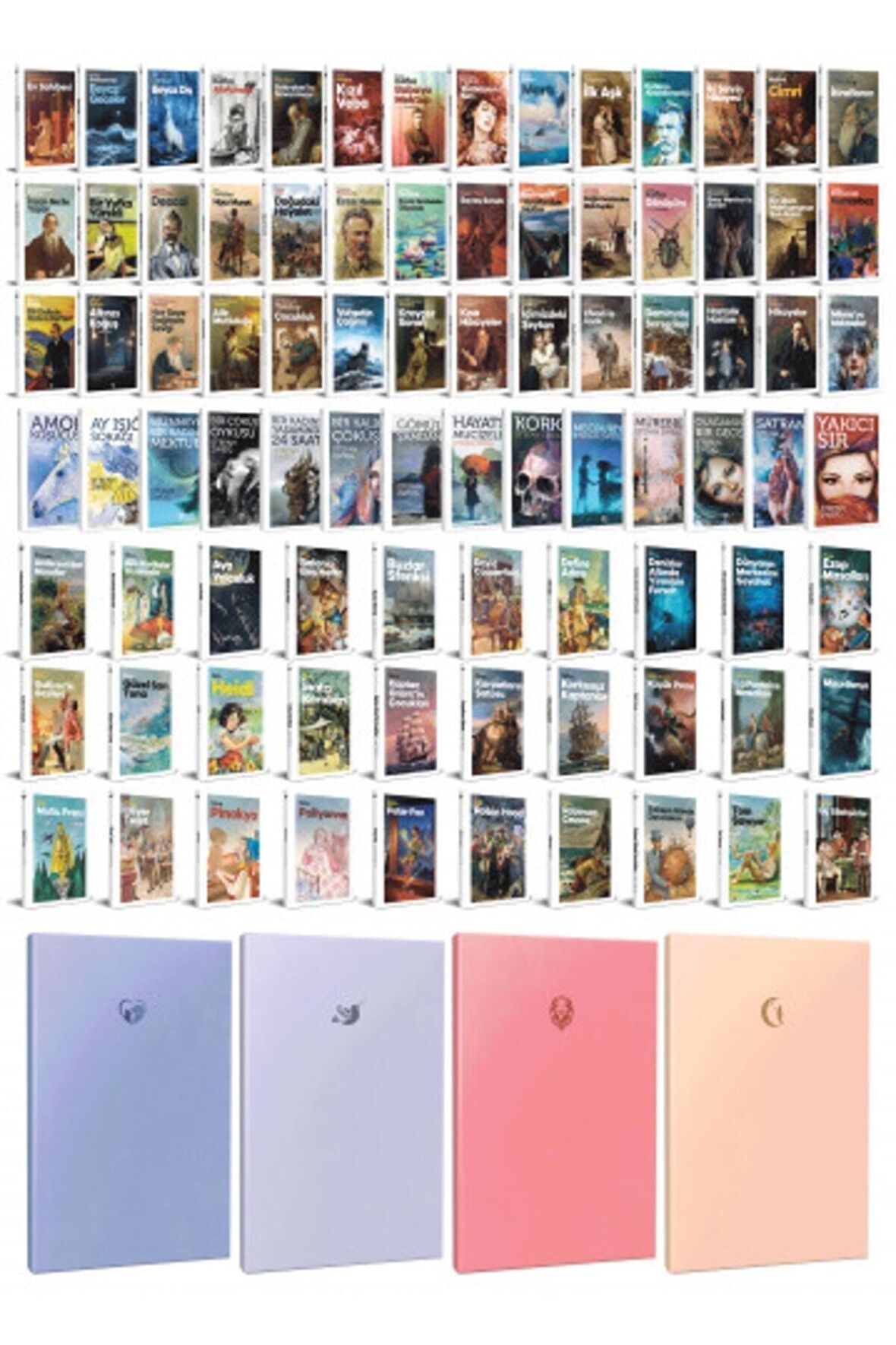 86 Dünya Klasiği Ve Pastel Çizgisiz Defter Seti
-1