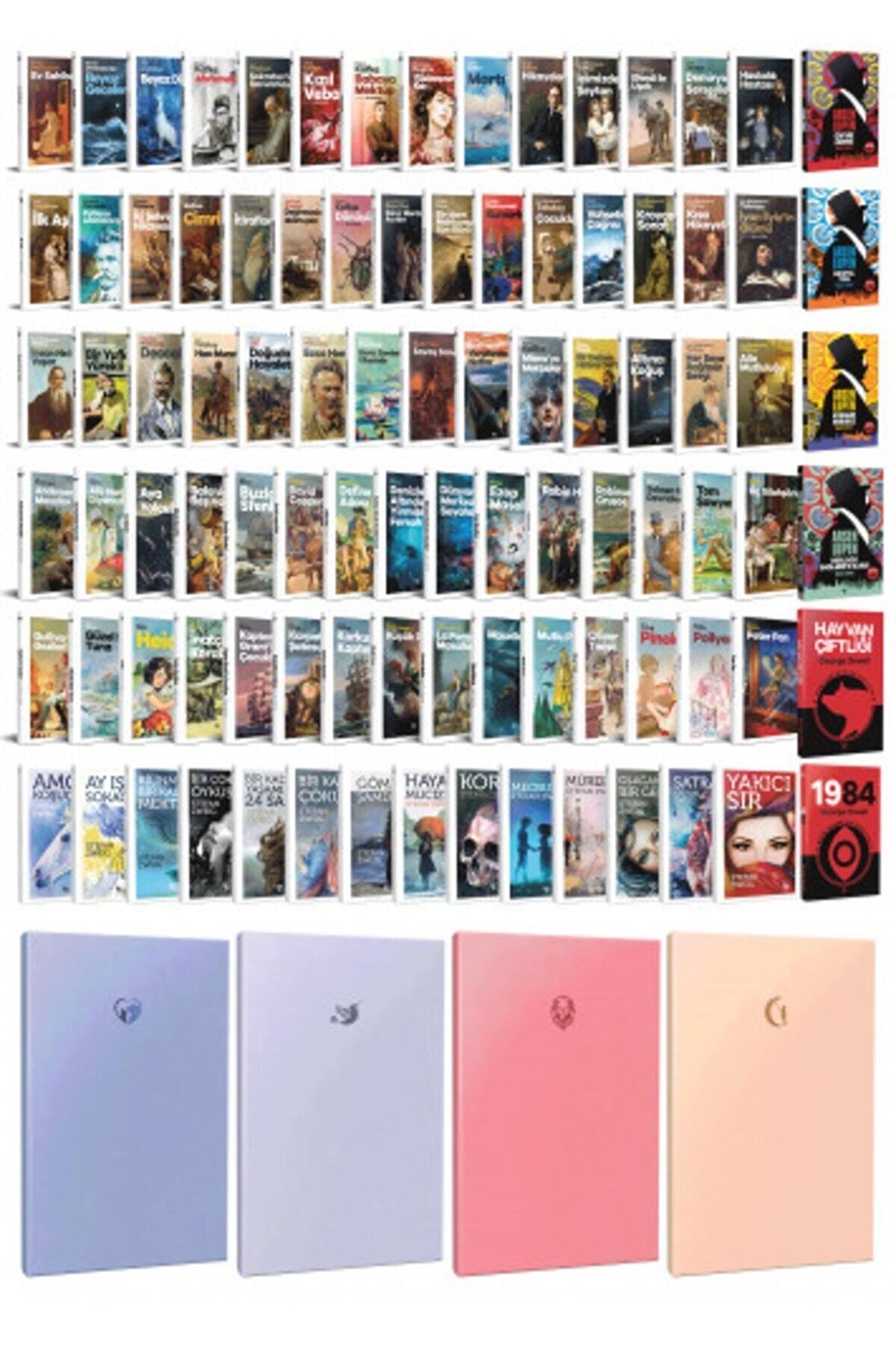 93 Dünya Klasiği Ve Pastel Çizgisiz Defter Seti
-1