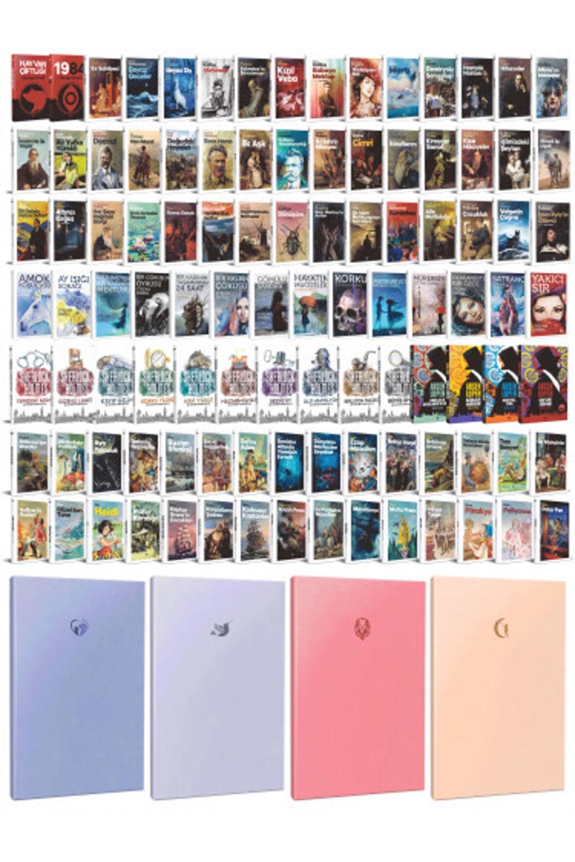 103 Dünya Klasiği Ve Pastel Çizgisiz Defter
seti -1