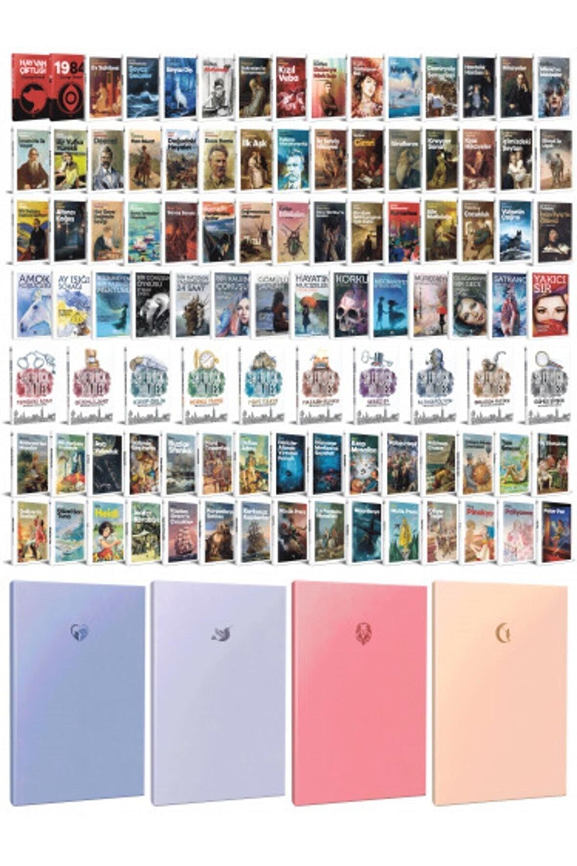 109 Dünya Klasiği Ve Pastel Çizgisiz Defter
Seti -1