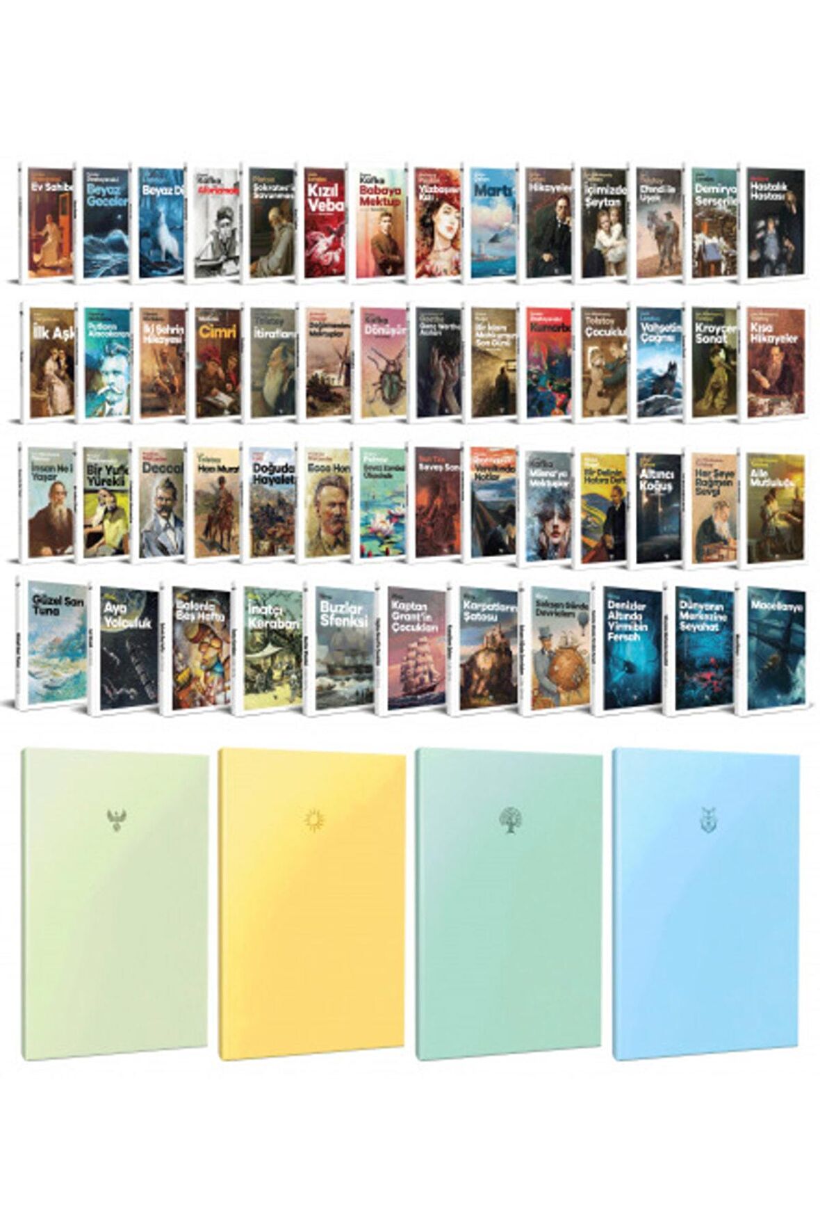 63 Dünya Klasiği Ve Pastel Çizgisiz Defter Seti
-2