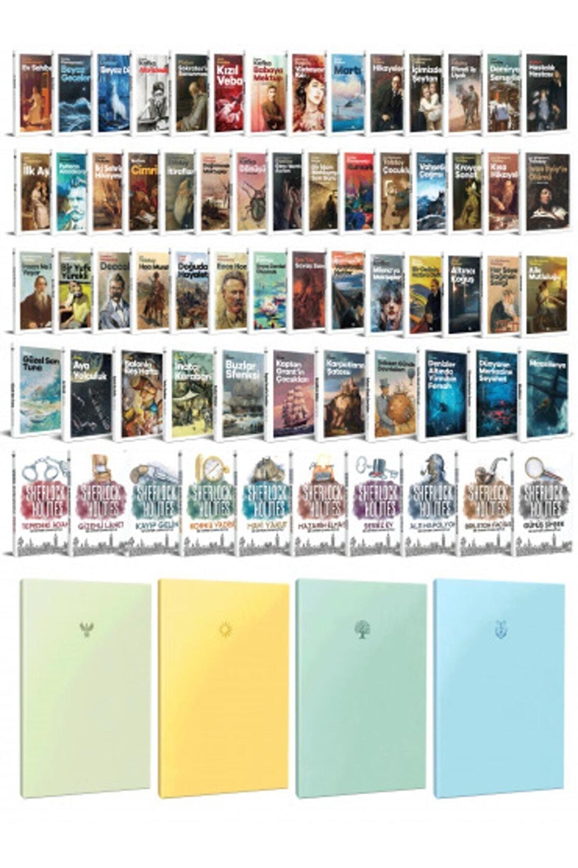 64 Dünya Klasiği Ve Pastel Çizgisiz Defter Seti
-2